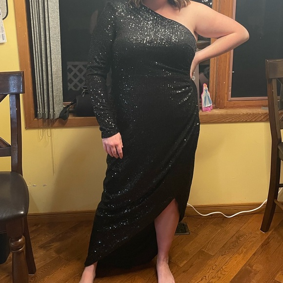 Fashion Nova Sequin Black Maxi Dress - Picture 1 of 4